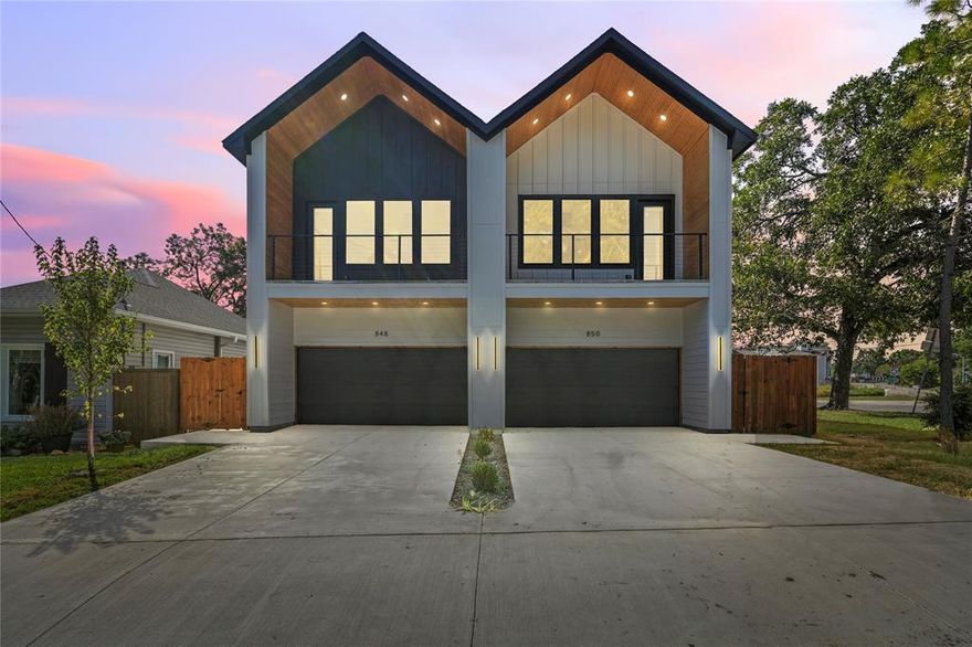 Limited-time builder incentive! Receive up to $40,000 in concessions-use toward closing costs, interest rate buydown, or other buyer expenses. 

Step into Modern Luxury in the Heart of the walkable Bishop Arts District, a 1800 sqft masterpiece only ten minutes from downtown Dallas. This 3-bedroom, 2.5-bath home offers upscale finishes, thoughtfully designed spaces, and unbeatable location perks—perfect for those who crave modern comfort and community charm.

Property Highlights:
Open-concept layout with vaulted ceilings in the living room and an electric fireplace centerpiece
Sleek quartz countertops, a stylish wine bar, and two pantries for all your culinary needs
Ambient lighting in both the kitchen and the serene primary bedroom
Notable features for storm preparedness: Gas range and furnace, underground electrical system
Spa-inspired bathrooms with floor-to-ceiling tiling, plus a soaker tub in the primary suite
Keyless entry for convenience and security
2-car garage with EV charging station
Fully enclosed privacy fence and a second-story balcony overlooking green space and Kidd Springs Park across the street
Corner property 

Location Perks:
Directly across the street, enjoy walking trails, open green space, and recreational amenities. Just steps from Bishop Arts' best dining, shopping, coffee houses, and galleries—you’re never far from a lively night out or a quiet brunch with friends. This is Dallas living at its best!

Don’t Wait—Schedule Your Private Tour Today!
Homes like this don’t stay on the market long. Call now and make 850 W Canty St your new address in Bishop Arts.

Your modern oasis in a thriving community is waiting!