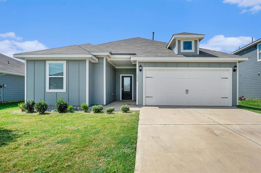 Like-new 4-bedroom, 2-bath single-family home built in 2022. This well-maintained property features a spacious 2-car garage and a fully fenced backyard for privacy and outdoor enjoyment. The kitchen boasts stainless steel appliances, granite countertops, and ample cabinet space, creating a stylish and functional cooking area. With a modern layout and quality finishes throughout, this home is move-in ready and offers comfort, convenience, and contemporary design.