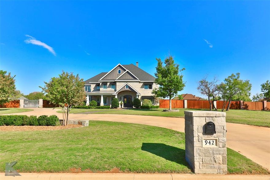 A dream home in the prestigious gated Vaquero Ranch neighborhood-offering timeless elegance, modern luxury, and exceptional attention to detail.  Situated on 1.5 acres with a private gated entrance and expansive circle drive, this 5-bedroom, 6-bath estate features stunning interiors and resort-style outdoor living.  

A grand foyer with a spiral staircase sets the tone for sophistication, leading to formal living and dining rooms designed for entertaining.  The chef's kitchen is the heart of the home, featuring a 6-burner gas range, built-in commercial refrigerator, dual dishwashers, pebble ice maker, built-in coffee bar, cozy den, second dining area, and an immense walk-in pantry with custom cabinetry and a spare fridge.  

The executive primary suite offers a luxurious spa-inspired bath.  Downstairs half bath has direct access to pool.  Upstairs and downstairs both include guest suites with private en-suite baths, plus 2 additional upstairs bedrooms with a Jack-and-Jill bath.  A spacious game room-theater room with guest bath and a built-in Murphy bed provides versatility for guests or recreation. 

Enjoy two full laundry areas, over 800 sq.ft. of climate-controlled foam insulated attic storage, and an attached golf cart-lawnmower garage.  Roof replaced in 2025.  Step outside to a true backyard oasis featuring a modern pool with outdoor kitchen, putting green, and dual cabanas-perfect for relaxing or entertaining.