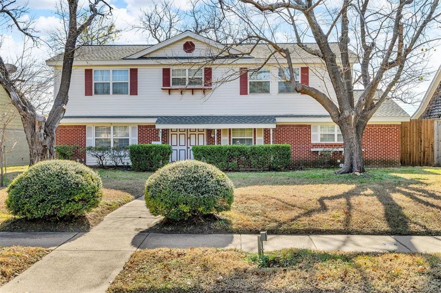 Amazing 6-bedroom home perfect for multi-generational living with two primary suites on quiet East Dallas Cul-De-Sac! Bedrooms also add flexibility to easily accommodate work or school from home. The two-story charming classic exterior leads into a warm setting waiting for its next owners to make some updates and make it their own. Expanded and updated spacious kitchen is the heart of the home and will impress with custom cabinetry, large island, granite countertops, and updated appliances. The downstairs has plantation shutters, recessed lighting, and wood and tile flooring. One primary suite on first floor, and second primary suite plus four additional carpeted bedrooms on second floor with an updated hall bath. This home has thoughtful and tremendous storage options in closets, oversized garage with extra alcove, plus three separate floored attics. Recently installed stained wood fence with sliding gate which leads to garage. Pride of ownership shines in this well-maintained home loved by one family since 1965. Easy access to Downtown, Casa Linda restaurants, and White Rock Lake at an unbeatable price for this size home. You have found what you're looking for!
