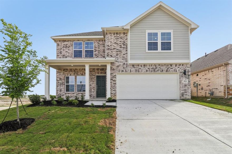 MOVE IN READY! The two-story Norman plan offers an open kitchen with island and pantry that flows into the dining and great room, plus easy access to an optional covered patio. The main level features a private primary suite with a walk-in closet and spa-inspired bath, along with a study, powder room, and convenient laundry. Upstairs includes two secondary bedrooms, a full bath, and a versatile loft that can be used as a lounge or optional fourth bedroom. Perfectly positioned in Alvarado, Lone Oak offers everyday convenience close to shopping, dining, and quality schools, with easy access to downtown Fort Worth. Natural beauty and modern living meet at this community, which is full of open green spaces, scenic ponds, and plenty of trails that invite residents to slow down and enjoy the outdoors. Planned amenities set the tone for a resort-style lifestyle—whether it’s cooling off in the sparkling pool, enjoying a casual game on the sports fields, or unwinding at the contemporary amenity center.