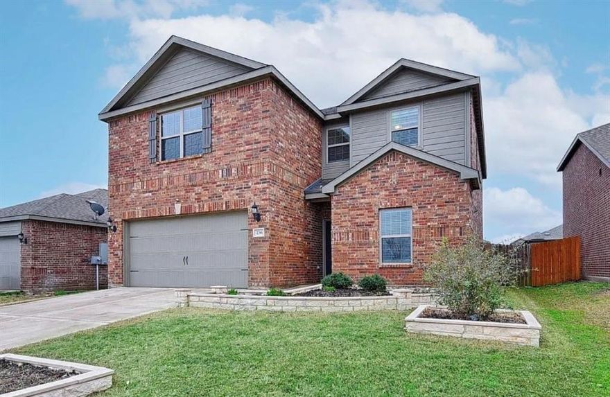 Find the space you desire and the upgrades you love in this builder's most popular plan. This remarkable five-bedroom home has an awesome layout and make sure to view  floor plans in photos.  Open concept with kitchen nestled at front of home over looking the dining and main living.  Wall of windows at  rear of living open to back yard and provide natural lighting.  Granite kitchen with plenty of cabinets, counter space with pantry. Guest half bath downstairs which is wonderful.  Enjoy the first floor Primary bedroom with windows opening to backyard, vanity, linen,  separate shower, soaking tub and large WIC.  Upstairs is second living or use as a game room. You will notice that all bedroom are good sized with walk in closets!  Backyard is large and level.  Amenities include community pool, walking-jogging trails, close to schools, Slayter Park and the new skate park.