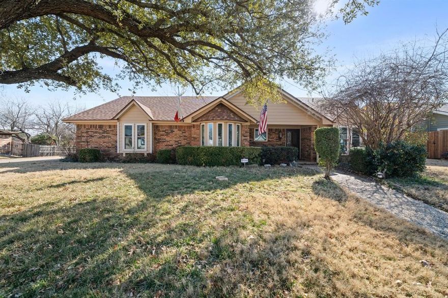 MOTIVATED!! WELCOME TO A HOME WHERE SPACE, CHARACTER, AND MEMORIES COME TOGETHER. This 3-bedroom, 2-bath, 2,190 sq ft home is designed for real living, with MULTIPLE LIVING AREAS perfect for family gatherings, game nights, and everyday moments. The HUGE MAIN LIVING ROOM steals the show with a beautiful floor-to-ceiling FLAGSTONE FIREPLACE, soaring tray ceiling with exposed WOOD BEAMS, and built-in shelving that adds warmth and charm. Step outside and imagine summers spent in the EXPANSIVE BACKYARD, FEATURING A SPARKLING NEWLY REDESIGNED SWIMMING POOL WITH A LARGE TANNING AREA, covered sitting space for relaxing or entertaining, a fenced RAISED GARDEN AREA, and a LARGE STORAGE BUILDING for all the extras. A full PRIVACY FENCE surrounds the yard, creating a true retreat, while the extended driveway offers plenty of room for family and guests. This home offers STRONG BONES, TIMELESS FEATURES, AND ENDLESS POTENTIAL. THIS IS A TRUE FAMILY HOME-READY FOR LAUGHTER, MILESTONES, AND MEMORIES THAT WILL LAST A LIFETIME, ALL IN A PRIME LOCATION IN THE HEART OF DFW.  MOTIVATED SELLER! Great house in a coveted mature neighborhood in HEB School District. Pool was replaced completely. House needs a little work and is as is. Priced accordingly Seller has been making some repairs to improve!
Buyer will need to get new survey.