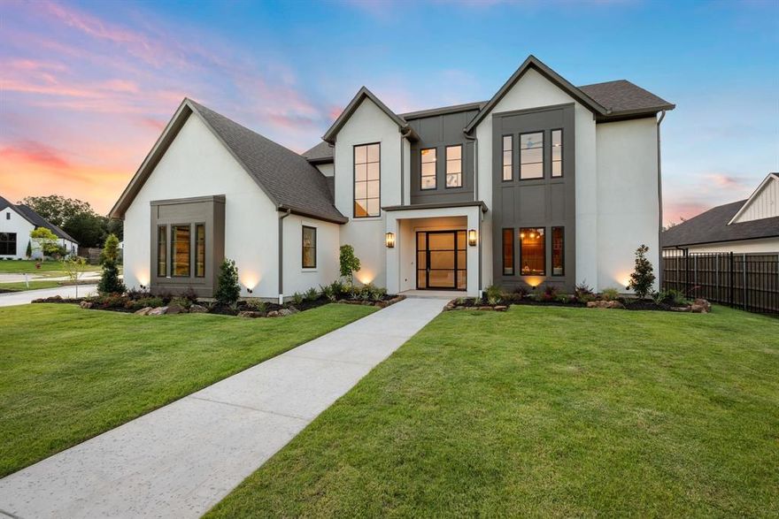 Step into an extraordinary expression of modern luxury, where impeccable design meets superior craftsmanship. This architectural gem, masterfully created by the renowned Monument Custom Builders Lp, showcases an exquisite fusion of timeless elegance and contemporary sophistication. From the moment you arrive, the striking exterior captivates with its harmonious blend of traditional charm and cutting-edge design, setting the stage for the exceptional living experience that awaits within.
At the heart of this home is a chef’s dream kitchen, a culinary masterpiece thoughtfully designed for both function and beauty. Outfitted with top-of-the-line professional appliances, an expansive island perfect for gathering, and meticulously crafted custom cabinetry, this space is as stylish as it is practical. Whether preparing a gourmet meal or enjoying a casual breakfast, this kitchen serves as the ultimate hub of the home.
Luxury extends effortlessly into the private living quarters, where the primary suite serves as a personal sanctuary. Designed for tranquility and comfort, this opulent retreat features a spacious layout, refined finishes, and an ensuite bathroom reminiscent of a five-star spa. With a soaking tub, an oversized walk-in shower, and dual vanities, the bathroom offers a serene escape from the demands of daily life.
Beyond the walls of this exceptional residence, the outdoor living spaces have been thoughtfully curated to embrace the beauty of Texas living. A covered patio, landscaping, and ample space for relaxation or entertaining create an inviting atmosphere, perfect for enjoying sunny afternoons or warm evenings under the stars. Just in time for school year with August competion!
More than just a house, this residence is a statement of refined taste and exceptional craftsmanship. Every detail has been carefully considered to provide an unparalleled living experience, blending comfort, sophistication, and timeless appeal into one extraordinary home.