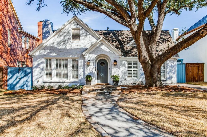 Offer deadline Wed, Mar 2 at 2:00PM. Please see MLS Transaction Desk Docs for Offer Instructions. Beautifully and fully remodeled, classic Tudor on a 60 x 160 lot in University Park. This move-in ready home boasts formals and a second living area that opens to the kitchen. Kitchen offers gas cooktop, double ovens, built-in microwave, and large island with bar seating. Private primary suite with room for a sitting area is upstairs and has a walk-in closet, frameless glass shower, and dual sinks. Backyard oasis has a covered lounge area, attached spa, and sparkling pool. Pool and spa can be heated separately. Spacious downstairs utility room has locker storage, built-in cabinets, and access to dog run. Attached two car garage. Excellent location just blocks from Preston Center and the Dallas North Tollroad.