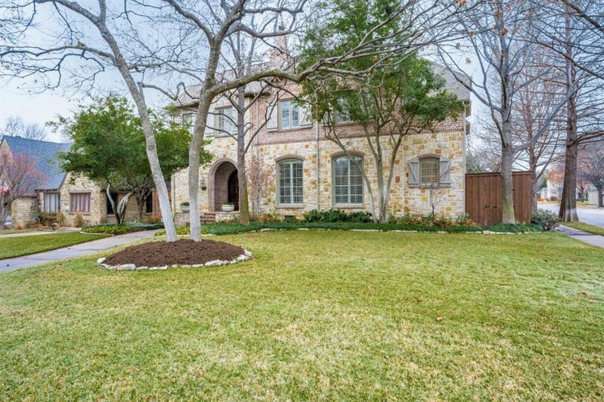 Wonderful, traditional home on a great block in University Park. Walking distance to UP Elementary, Caruth Park, UP Pool and Snider Plaza. Large rooms, light and bright with open kitchen and large family room. Master, study and mudroom downstairs. The upstairs features a game room and four bedrooms. There is an amazing new outdoor kitchen and bar area that highlights the many gorgeous days that Dallas has to offer. The outdoor area over looks the pool. The corner lot measures 70x160 with a 3 car garage.