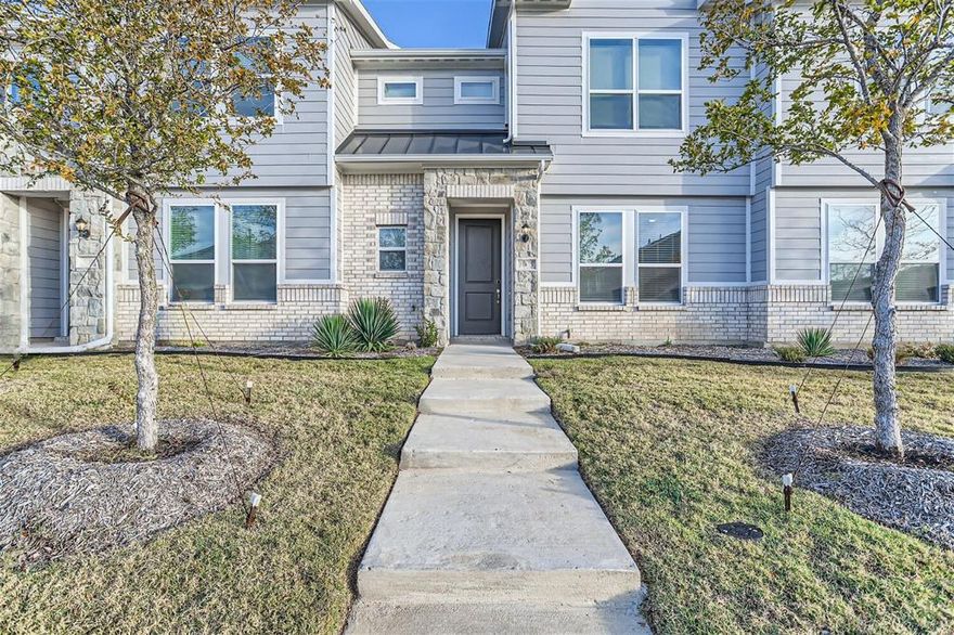 INVESTORS - this is the perfect opportunity to add to your portfolio with immediate rental income! The Hackberry floor plan features 3 beds, 2.5 baths, and a rear 2-car garage. This spacious townhome comes tenant occupied with $2,520 monthly rent. The current tenant's lease ends 07-31-2025. This residence combines style and functionality with stone countertops and European soft close cabinets throughout. The well-appointed kitchen showcases a walk-in pantry, generous cabinet space, and a breakfast bar, creating a seamless connection to the dining and living room area - perfect for entertaining guests. Upstairs you'll discover each bedroom, with a highlight being the spacious master suite featuring a walk-in shower, his & her sinks, and a roomy walk-in closet. Draw tenants in with great dining, shopping, and entertainment options just minutes away from their new home.