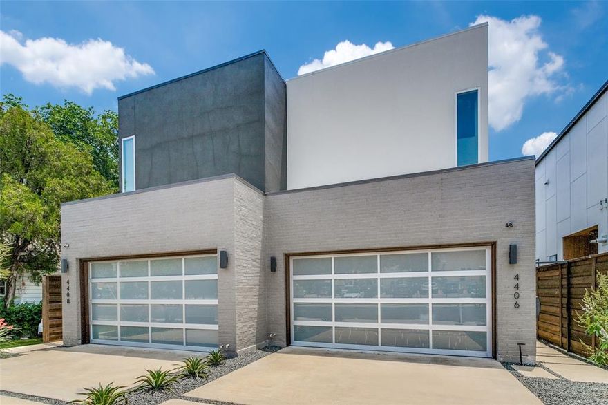 Stunning two story duplpex with nice backyard for entertaining and lounging.  Ideal location, near central expressway, Uptown and West Village areas. Beautiful Hardwood floors throughout home. Open Kitchen and Living areas with SS appliances, island in kitchen, gas cooktop. Large Primary suite with oversized shower and tub area, large walk in closet with abundance of storage. Don't Miss this one!