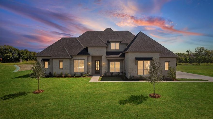 Brand new JOHN HOUSTON HOME in the sought-after Tuscan Estates community! This stunning one-story features 4 bedrooms, 3 full baths, an oversized study, spacious gameroom, and a large covered patio perfect for entertaining. You’ll love the vaulted ceilings and beautiful darkwood floors that flow throughout. The kitchen is a showstopper with cabinets that extend to the ceiling, a gas cooktop, stunning quartz countertops and backsplash, and an oversized walk-in pantry. The primary suite offers a spa-like retreat with a free-standing tub, walkaround shower, dual vanities, and separate walk-in closets. The additional bedrooms include a spacious Jack-and-Jill bath, and the secondary suite has a private full bath—ideal for multigenerational living. Elegant gold fixtures complete this exquisite home, making it a true masterpiece inside and out.