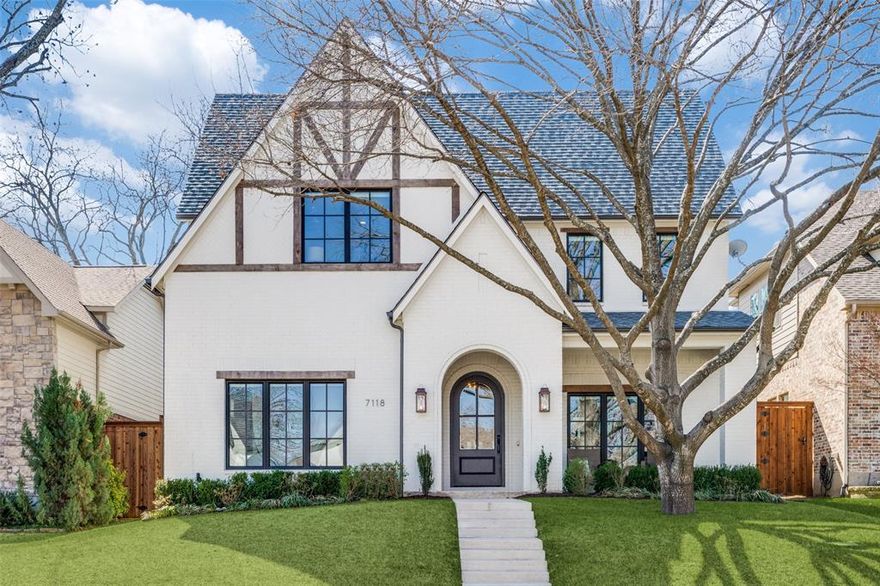 2019 Gramercy built 5 bed Tudor w 3 lvg areas.Enter to an open floor plan &study w BI’s.The living has BI’s,&FP.The dining area opens to kitchen, w lg island,BB,BI fridge,6-burner range w 2 ovens,BI micro& WI pantry.1st flr also feat.guest ste w en suite bath,half bath,&mud area w BI desk.The 2nd floor hosts the master,3 secondary bedrms,&2 lvg areas.The master ste has en suite bath feat.2 sinks,sep.tub&shower&WI closet.The 3 secondary bedms are well sized,1 of which is en suite&the other 2 which share a full bath w 2 sinks&all of which have WI closets.The 2nd living area is private w French drs&is adjoined by the 3rd living area.The backyd has a lg cov. patio w BI grill&BOB fence.The home also feat.att.2-car garage