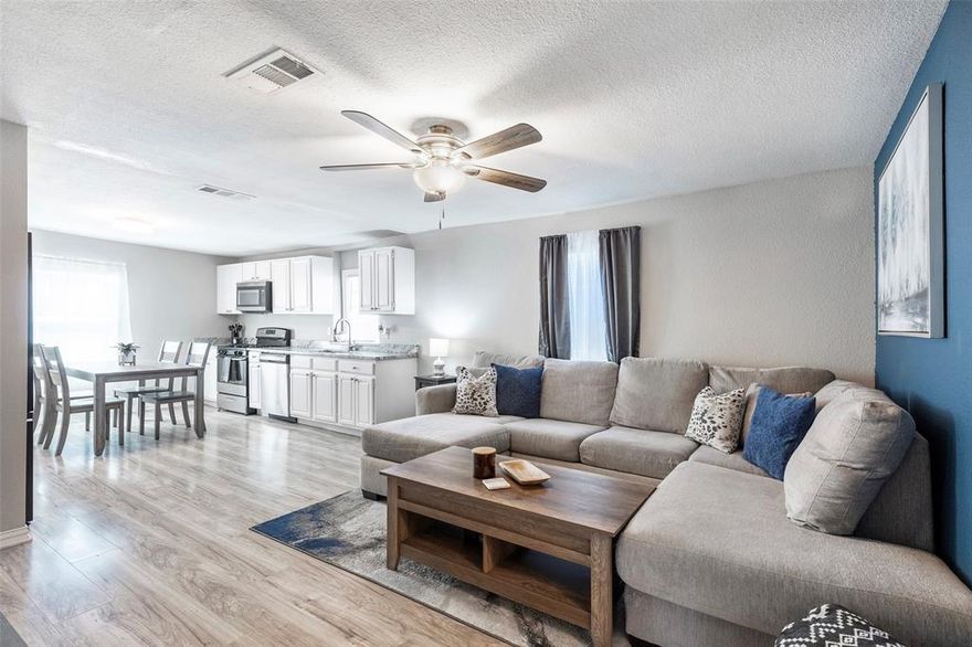 Welcome to this charming recently remodeled cottage ideally situated in the heart of Bowie. This delightful cottage boasts modern upgrades, including recent updates to the roof, AC unit, fresh paint, stylish flooring, an updated bathroom, and water heater, The kitchen is equipped with gorgeous white cabinets, granite counter tops, stainless steel gas range, dishwasher and microwave. The ample sized bedrooms with fresh paint and ceiling fans are comfortable and attached to the bathroom. The large back yard is perfect for family gatherings. Don't miss this opportunity to own a move-in-ready gem in a town that perfectly blends modern amenities with small-town charm.