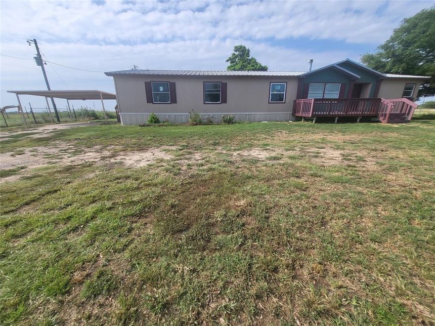 recently remodeled 5 bedroom 3 bath on 1.66 acres located just around the corner from the Walmart distribution center in Cleburne. This area is mixed with residential homes and commercial buildings. Updates include New bathroom fixtures, plumbing, fresh paint inside and out, new carpet, tile and wood flooring, new skirting, new dishwasher and outside HVAC prior to closing. Metal roof 2 car carport