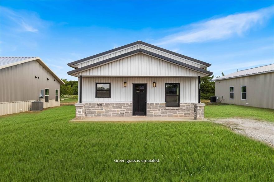 New construction steel-framed home! This 1,250sf (approx.) 3 bedroom, 2 bath home in the small, rural community of Mart, Tx is ready for its new owner.  This affordable home has a well thought out floor plan that maximizes space while maintaining an open-concept.  The vaulted living room ceiling features metal paneling for a modern and aesthetic look and recessed lighting.  Carpet in the bedrooms and luxury vinyl through out.  Schedule a showing and come take a tour of this new build today!