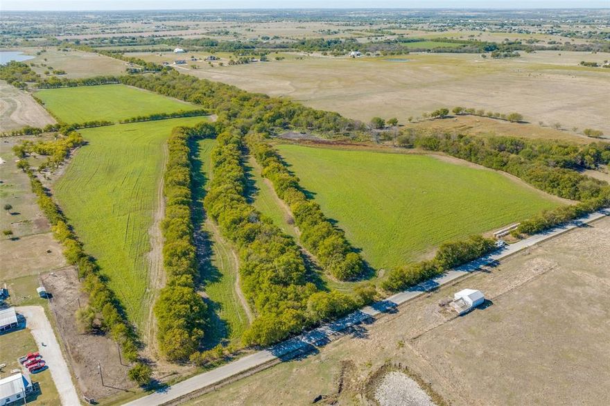 30 acres of prime unimproved land 1.6 miles west of I-35.  This Denton County property has one main access road entrance, a pond, several mature trees and could be perfect for livestock, single-family homes, multi use development or your luxury ranch property.  The land is level and mostly cleared, with some trees, perfect for development. Located near several new subdivisions, Spring Meadow, Clear Sky Addition (Riverside Home Builders) and Daphne Real Estate homes.  The Walmart Distribution Center is approximately 2 miles from the property and University of North Texas is approximately a 20 minute drive. The land is outside of the Sanger city limits with limited restrictions and very affordable taxes.