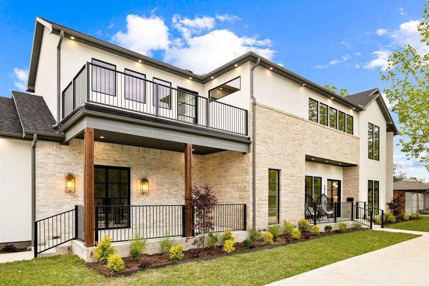 Entertainers dream oasis!! This luxurious 6400 square foot home features 5 bedrooms each with en suite. Primary bedroom is downstairs along with flex room which could be used as a bedroom or office and has an attached private patio. Remaining three bedrooms are all upstairs along with the second living area and additional flex space that is great for a home gym, movie theater or playroom and also has an oversized balcony for additional outdoor living space. The sprawling kitchen features DOUBLE 10 foot islands, 60 inch Italian Ilve Range, TWO dishwashers, 48 inch bulilt in refrigerator and stunning natural stone counters and backsplash. In case that's not enough, there is also a large working pantry with second refrigerator and tons of additional cabinet storage. Back yard is complete with heated pool, spa, built in BBQ, fire pit and artificial turf all covered by oversized pergola for ultimate shade and privacy!  This home has it all and is ready for move in for summer entertaining