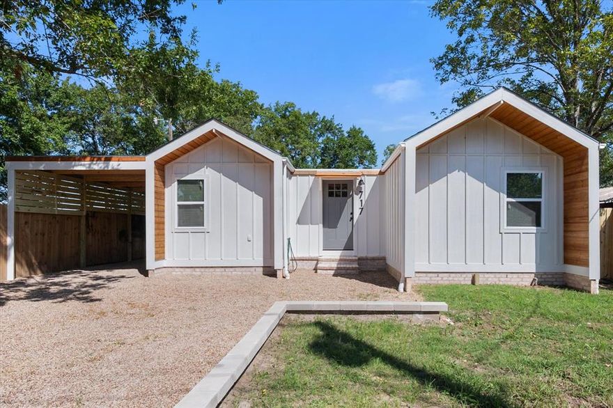 Brand New 2 Bedroom, 2 Bath in Mexia! Recently constructed, this home is move-in ready for it's new owners.. or tenants! This home poses as a perfect starter home, a downsize for retirees, or an investment opportunity for rental income. Every aspect of this property was designed with intention including the privacy fence surrounding the property, gutters lining the roof, attached carport for covered parking, vaulted ceilings that make the home feel spacious & airy, down to the split floor plan separating the bedrooms for privacy. The location is unbeatable, seconds away from the local schools and blocks away from grocery stores & restaurants; this brand new home is a must-see for all!!