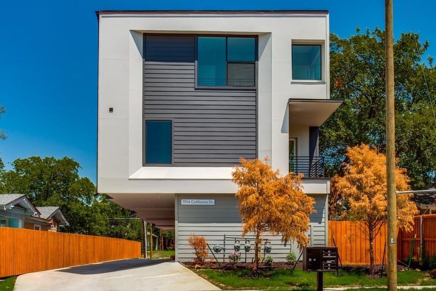 Welcome to this exquisite contemporary condo at 1914 California Dr., nestled in the heart of Dallas’ vibrant Knox-Henderson neighborhood. Built in 2017 and located in the sought-after East Village community, this stylish residence offers the perfect blend of modern design, comfort, and convenience — just minutes from premier dining, shopping, and nightlife. Featuring 2 spacious bedrooms and 2.5 baths, this light-filled home stands out with its private backyard, expansive picture windows, and thoughtfully designed layout. Both bedrooms are generously sized with walk-in closets, and a rare bonus — they do not share a wall, offering added privacy and tranquility. The open-concept second floor is bright, airy, and ideal for entertaining, offering distinct living and dining spaces along with a large kitchen peninsula perfect for meal prep, casual dining, or gathering with guests. Hardwood floors flow throughout the entire home, complementing the clean contemporary aesthetic, while fresh paint gives the property a crisp, move-in-ready feel. A spacious 2-car garage provides added convenience and extra storage, making this exceptional home truly stand out in one of Dallas’ most desirable urban neighborhoods.