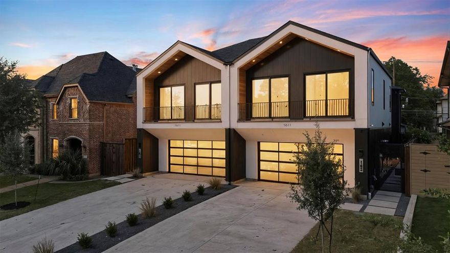 This stunning modern contemporary is walking distance to Lower Greenville and a 5-minute walk to The Granada. The first floor has a dramatic 25' open to below with the fireplace as the focal point of the living room. There is a glass wine storage area separating the living room from the kitchen and dining. The kitchen features custom white oak cabinetry, a center island with 5cm quartzite and a waterfall edge, a 5-burner Bertazzoni gas range, a built-in refrigerator and freezer, and a walk-in butlers pantry. There is a sliding glass door that opens from the kitchen and dining room to the covered outdoor patio and backyard. The outdoor patio has a built-in outdoor kitchen, complete with a 4-burner Blaze gas grill, dishwasher, microwave, and twin refrigerator. On the opposite side of the home, there is a bedroom with an ensuite bathroom - perfect for extended guests or an office. Walking up the wood and metal floating staircase, you're greeted with a game room, complete with a dry bar, at the top of the landing. Next to the game room are two bedrooms (the only area with carpet) and a separate bathroom. The primary is on the other side of the house for maximum privacy. The primary not only is gigantic, but has two separate closets with custom white oak shelving. The primary bathroom is a luxurious masterpiece with a soaking tub as the primary focal point, in front of a 12' tall glass shower with dual shower heads and a rainforest shower head in the center. There are separate bathroom vanities, also custom white oak, with quartz countertops. You'll also find an oversized garage with a tankless water heater, a Hunter sprinkler system, and an EV charger for your electric vehicle. Feeding into the highly sought after Mockingbird Elementary School, this is a home that has all the jaw dropping elegance coupled with being next to one of the most popular entertaining districts in the city of Dallas. Live right between Downtown Dallas and Plano - this location can't be beat.