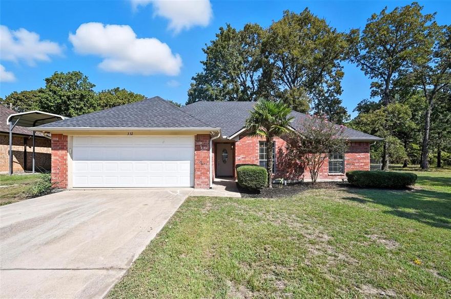 Open House Sun Nov 16th 2:00-4:00. Welcome home to this beautiful, move-in ready home in the peaceful & tranquil Arrowhead Subdivision on Lake Tawakoni!  Lake life is here for you to enjoy with the community park, boat ramp, swim area and pavilion for neighborhood cook offs and celebrations!  Deer are abundant so drive carefully!  This home has been very well maintained with updates including new Trane HVAC in Jan 2025 with 10 years transferable warranty, new roof installed in July 2023, new light fixtures in the last 2 years plus the kitchen has just been beautifully updated with Quartz countertops, gorgeous backsplash, farm style sink & cabinets just painted!  SS appliances!  Pergo Outlast Plus flooring was installed in March 2022 in living areas and bedrooms.  Tile flooring in both bathrooms, so there is No Carpet!  There are 2 lots included with this property, so there is plenty of room for building a shop, gardening or possibly adding a guest house in the future!  Lake Tawakoni is the Catfish Capital of Texas, so if you enjoy fishing, start packing your rods & reels!