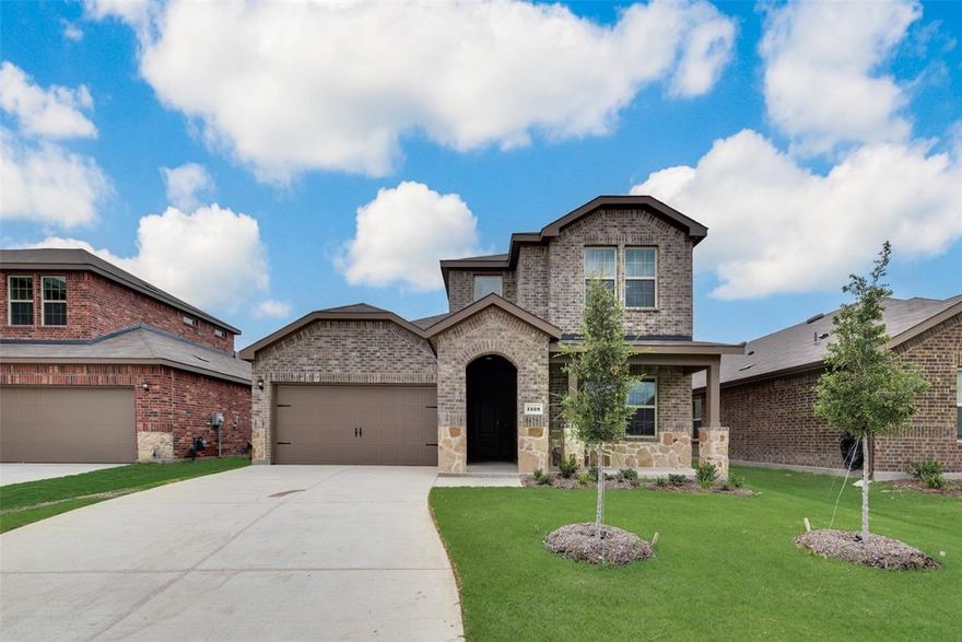 Designed for space and flexibility, this 2024 build, almost new, two-story 4-bedroom, 3-bath home in Caddo Mills, TX checks all the boxes! Featuring a 2-car garage and a functional layout with two bedrooms, two bathrooms and laundry room downstairs —including the primary suite—and two additional bedrooms and one bathroom plus a second living area upstairs. Move in with ease—all appliances stay, including washer, dryer, and refrigerator. The open-concept main floor is perfect for entertaining, with a modern kitchen, ample cabinetry, and a large island overlooking the living space enjoy a spacious backyard ready for gatherings, all in a convenient location near schools, shopping, and major highways. Plenty of room to live, relax, and grow—welcome home! Schedule your showing today!