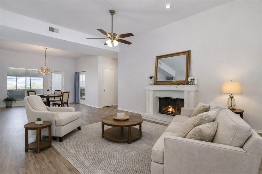 Updated 2-bedroom, 2.5-bath condo in a quiet gated community in a prime Dallas location near Preston Hollow and NorthPark Center. High Hollows No. 233 offers spacious living and dining areas filled with natural light, creating a comfortable and flexible layout for everyday living and entertaining.

Recent improvements include all new flooring throughout and fresh interior paint, giving the home a clean, refreshed feel. The large kitchen offers abundant cabinet storage and generous workspace, with plenty of room for daily use and future personalization.

The oversized primary suite features a private en suite bath, large closet, and enough space for a sitting area or home office setup. The secondary bedroom also includes its own private full bath, generous closet space, and washer and dryer hookups for added convenience.

A standout feature is the large covered screened-in patio, offering a private outdoor living space perfect for morning coffee or evening relaxation, with easy access near the carport.

Residents enjoy access to a community pool, gated entry, and beautifully maintained grounds. Conveniently located near shopping, dining, medical services, downtown Dallas, major highways, and top Dallas destinations, this condo offers exceptional value and low-maintenance living in the heart of the city.

Ideal for buyers seeking a Dallas condo, lock-and-leave lifestyle, or centrally located home with space, privacy, and convenience.