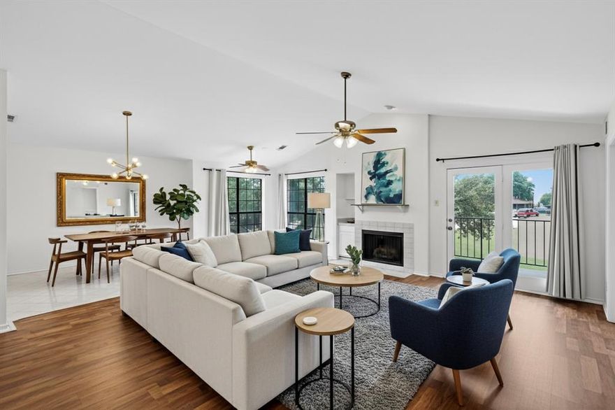 GET $10K in DOWN PAYMENT ASSISTANCE + up to $5K in CLOSING COSTS to buy this charming top-floor condo steps from scenic Ray Hubbard Lake! Don’t miss this great opportunity offered at an UNBEATABLE PRICE, whether you’re looking for a personal home or a lucrative rental property to add to your portfolio. Situated in a convenient location close to major highways, enjoy easy access to the city without sacrificing proximity to nature. Step inside this cozy unit featuring a light & bright open floor plan with vaulted ceilings & oversized windows. Kitchen is tucked to the side of the front entry, flowing into the dining area & living room. BONUS wet bar & fireplace central to the main living spaces! Covered balcony off the living room for private outdoor space. Sizable bedroom & ensuite bath on the other end of the unit, boasting more large windows & great natural light. Bathroom complete with dual sinks, garden tub & separate shower. Tons of storage + a big walk-in closet. Low monthly HOA maintains landscaping, trash, etc. PLUS enjoy access to the community pool & spa! Other updates include AC replaced (est. 2018) & new roof (2024). Don’t miss this chance to own a highly versatile property in the well-rated Garland ISD, minutes to outdoor activities at Ray Hubbard Lake, Mesquite Golf Course & many neighborhood parks. Ask how you can get $10K in DOWN PAYMENT ASSISTANCE + up to $5K in CLOSING COSTS to buy this home!