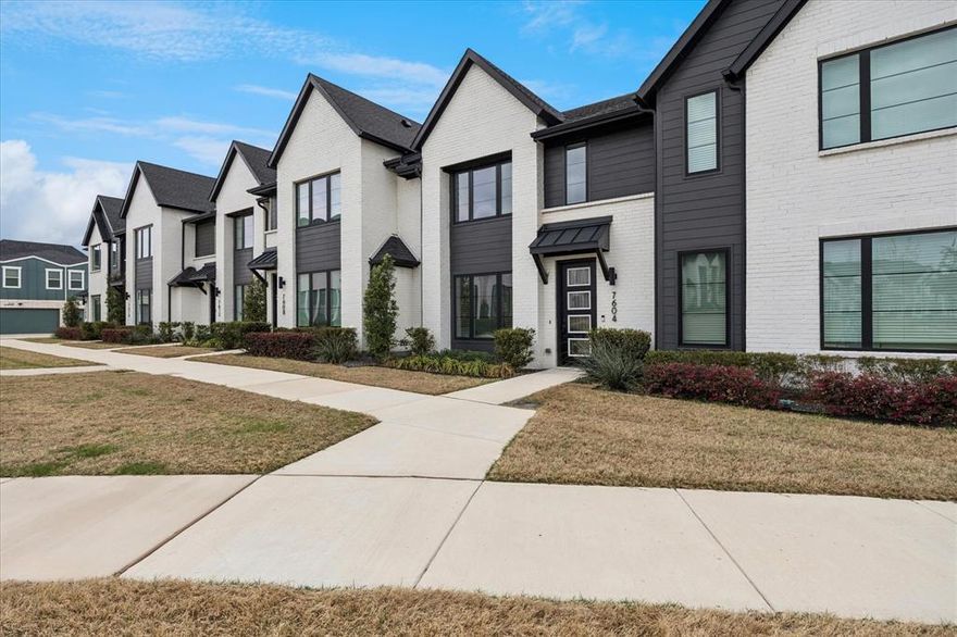 Experience modern comfort and energy efficient living in this stunning CADENCE HOMES - BELLA floor plan townhome, located in the desirable Urban Trails community of North Richland Hills. This like new interior unit offers a tranquil pocket park view right across the street, combining serenity with unbeatable convenience in the heart of the DFW Metroplex. An inviting open concept layout showcases a fresh grey and white palette, abundant natural light, and seamless flow between living, dining, and kitchen spaces.
The oversized eat in kitchen includes 42 inch upper cabinets, granite countertops, a gas range, Frigidaire stainless steel appliances, a large walk in pantry, new drawer pulls and exceptional storage. The main floor also includes a convenient half bath for guests. An open spindle staircase leads to two spacious owner’s suites, each with its own private en suite bathroom—ideal for guests, roommates, or flexible living arrangements. Additional features include a tankless water heater, energy efficient appliances, and an oversized garage for extra storage with epoxy flooring.
Residents enjoy walking and biking trails located just behind the community, along with low maintenance living thanks to an HOA that maintains all exterior care. Located in Birdville ISD and just minutes from shopping, dining, entertainment, and the TexRail station with direct access to DFW Airport, this move in ready home offers the perfect blend of comfort, style, and convenience. Care has been taken to provide accurate info but buyers and buyers agents please verify all measurements schools and taxes.