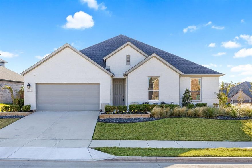 Youtube 1512 Lake Grove Dr, Little Elm for a full video walkthrough!
This is a new construction and former model home, making it an amazing opportunity to get a new house with $60,000 worth of upgrades! Inside rich wood floors lead you into the living room which is open and bright, and boasts an accent wall with built in speakers. The living flows into the dining and island kitchen. The kitchen is complete with granite counters, stainless steel appliances, gas cooktop, decorative backsplash and pantry. This home features a split floorplan design. The primary bedroom is oversized and its ensuite bath is complete with dual sinks, a soaking tub, separate shower and walk in closet. There are an additional three guest bedrooms which are supported by a guest bathroom with dual sinks. Outside is a Texas sized backyard! Sit and relax under the covered patio, or enjoy the large grassy area, perfect for play or yard games. Just down the street are the community pool, park, and walking paths.