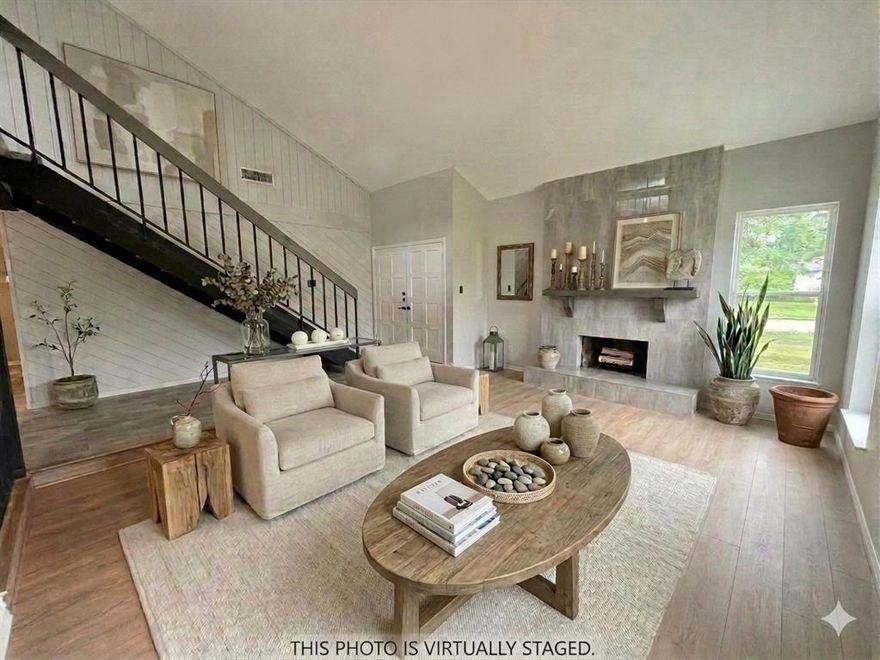 Welcome to this stunning, move-in-ready gem in the heart of Richardson’s established University Estates! Freshly painted from top to bottom and featuring recently replaced plumbing, this spacious 4-bedroom, 3-bathroom home perfectly blends modern updates with timeless character.
From the moment you step into the soaring two-story foyer, you’ll feel the openness of the high ceilings and generous floor plan. The heart of the home is a grand family room anchored by a dramatic floor-to-ceiling fireplace, complemented by a formal dining room perfect for hosting. Retreat to the oversized Master Suite, complete with a beautifully updated ensuite bath.  Move-In Ready: Fresh neutral paint throughout and major plumbing updates already completed including underground & main sewer line replacement.  Steps away from Duck Creek Linear Park and Huffines Park, offering endless walking trails, playgrounds, and green space.  Prime Location with quick access to US-75, PGBT (190), and I-635 makes any commute a breeze.  Zoned for Top-Tier Education in the highly sought-after Richardson ISD and Yale Elementary.