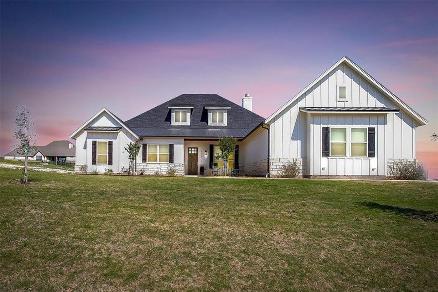 Country Living and Modern Comfort – Just 10 minutes to the cities of Benbrook and Aledo and 25 Minutes from Downtown Fort Worth!Discover the perfect blend of peaceful country living and city convenience in this like-new, one-owner home, located in the sought-after Aledo ISD. Situated on a perfectly sized 1-acre lot, you’ll enjoy space and privacy without the upkeep of a larger property – no city taxes and a low HOA make it even more appealing.Step inside to find abundant natural light throughout and a thoughtfully designed layout that balances family togetherness with plenty of private spaces. The home features a flexible study that could easily become a formal dining room, and a media room that can double as a fifth bedroom to fit your needs.The spacious laundry room connects directly to the master closet, making daily life seamless. A unique Jack-and-Jill bathroom setup includes separate toilets and sinks with a shared shower, offering added convenience and privacy. With generous closet space throughout, there’s room for everything.Step outside to enjoy your fully fenced-in backyard with a dedicated dog run and an area prepped for a future pool with direct access to a bathroom. It’s thoughtfully plumbed with propane cooktop, and fireplace, offering both comfort and efficiency. An additional concrete pad provides extra parking or potential for a shop or third garage.This home was made for making memories – come enjoy gorgeous sunsets and the charm of country living just minutes from the city.