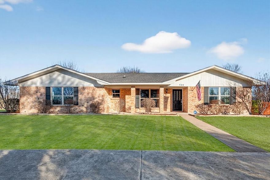 Welcome home to this beautiful 4-bedroom, 2-bath property in the desirable Hyland Estates subdivision—where you get a peaceful country feel while still enjoying the convenience of being in town. Step inside to find tile and laminate flooring throughout, offering both durability and easy maintenance. Elegant crown molding and a stunning arched ceiling add architectural charm and character to the main living spaces. With two spacious living rooms, there’s plenty of room to spread out—one featuring a cozy fireplace that creates the perfect gathering spot for relaxing evenings. The kitchen is designed to impress, complete with granite countertops, ample cabinetry, and a convenient pantry for extra storage. Throughout the home, you’ll appreciate the abundance of interior storage space to keep everything organized and out of sight. Out back, enjoy a large covered patio equipped with a built-in TV cabinet—ideal for entertaining or game-day get-togethers. The expansive fenced backyard provides plenty of room for kids, pets, or future outdoor additions, and the storage shed adds even more functionality. If you’re looking for space, style, and comfort in a welcoming neighborhood setting, this home checks all the boxes.