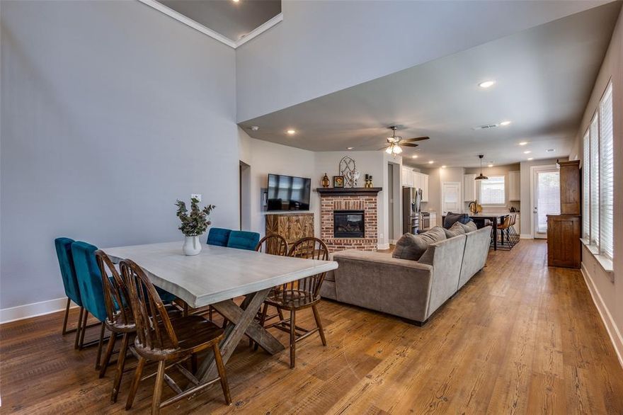 MOTIVATED SELLERS! Welcome to 1821 Eagle Landing, a beautifully designed 5 bedroom, 3 full bathroom Highland Homes Ellington floor plan located in the desirable Thompson Farms community. Zoned to highly accredited Van Alstyne ISD, this home offers the perfect blend of comfort, style, and functionality. Enjoy an open-concept layout ideal for both everyday living and entertaining. The spacious living room, dining area, and gourmet kitchen flow seamlessly together under soaring ceilings and lined with windows allowing in plenty of natural light. The chef’s kitchen is a showstopper with a large statement island, gas cooktop, stainless steel appliances, and a generous walk-in pantry. The main level features a private primary suite tucked at the rear of the home, complete with custom built-ins, dual sinks, and a large walk-in closet. A secondary bedroom and full bathroom downstairs offer flexibility for guests or a home office. Upstairs, you’ll find a large game room or secondary living space, along with three additional bedrooms and a full bathroom. This home is ideally situated just steps from the community pool and minutes from charming downtown Van Alstyne, with easy access to Highway 75 for commuting. Don’t miss this opportunity to own a newer construction home available now, in one of North Texas’ fastest-growing areas! Sellers are willing to offer a rate buydown or seller concessions with acceptable offer.