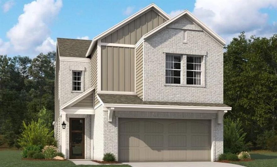 MLS# 21247358 - Built by Ashton Woods Homes - Ready Now! ~ Welcome to this elegant, brand-new two-story home located just six miles from the heart of downtown Dallas. With over 1,950 square feet of thoughtfully designed living space. Featuring 3 spacious bedrooms and 2.5 well-appointed bathrooms, this home is designed with the Noir Collection, showcasing high contrasts and gold finishes. Discover a bright and open first floor layout, ideal for entertaining and everyday life. The expansive living, kitchen, and dining areas flow seamlessly together, creating a warm and inviting atmosphere. The chef-inspired kitchen is the centerpiece, boasting a large eat-in island perfect for casual dining, meal prep, or gathering with friends. Additional features include a walk-in pantry for ample storage and sleek, modern finishes that elevate the space. Upstairs, a versatile loft area serves as a flexible space—ideal for a home office or playroom—and separates the luxurious primary suite from the two generously sized secondary bedrooms and a full bathroom. The primary retreat includes a spacious bedroom, an elegant ensuite bathroom with dual vanities, a walk-in shower, and an oversized walk-in closet designed to keep everything organized. This home comes fully equipped with an array of modern upgrades and energy-saving features, including a complete landscaping package, a built-in sprinkler system, dual-pane energy-efficient windows, and an energy-efficient HVAC system, all designed to reduce utility costs and increase year-round comfort.