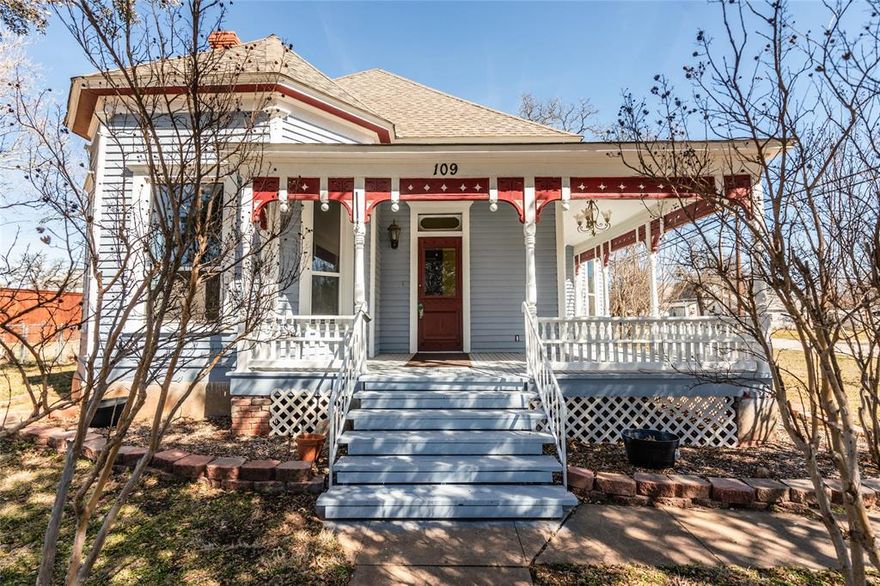 Own a piece of history with this charming Victorian home. Step back in time with this stunning Victorian-style home, built in 1894 and offering 2,275 sq ft of potential. This unique property presents a rare opportunity to restore and customize a piece of history, with the groundwork already completed for you. This home can be configured as a 5 bedroom, 2 bathroom residence or reimagined as a 3 bedroom, 2 bathroom home with a library, office and a formal dining room. The choice is yours! Sitting on a spacious corner lot, this home is fully fenced, providing a secure space for outdoor pets. A brand new 8 foot cedar fence along the North side of the property adds both privacy and curb appeal. The exterior of the home is fully finished, with a repaired foundation, fresh exterior paint, and new energy efficient windows. Inside, you'll find all new electrical, plumbing, and gas lines all the way to the meter, as well as a brand new HVAC system installed for the second story. A covered patio is perfect for creating an outdoor kitchen and entertaining guests. The 1 car garage, along with additional paved parking for 3 more cars, offers ample space for vehicles or guests. Enjoy the benefits of having a water well on the property, especially during water restrictions, for the irrigation system. The large lot boasts beautiful trees, including red oak, live oak, and crepe myrtles, creating a serene and shaded environment. A separate storage building, workroom sits atop a storm shelter with a newly reinforced and shielded door. This is a once in a lifetime opportunity to bring your vision to life in a home full of character and history. Don't miss out on the chance to make this Victorian gem you own!