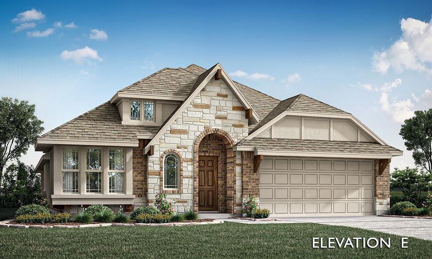 NEW! NEVER LIVED IN. Ready May 2026. Step into the popular Cypress floor plan by Bloomfield Homes, offering 4 bedrooms, 2 baths, a 3-car garage, and an inviting open-concept layout. This home features a private study with glass French doors with window seats, perfect for work or a quiet retreat. The living area is anchored by a stunning stone fireplace that extends from floor to mantel, topped with a warm cedar mantel for added character. Situated on an oversized interior lot, the home includes designer upgrades throughout: quartz countertops, champagne shaker-style cabinets, an upgraded kitchen backsplash, and a sleek single-bowl kitchen sink. Additional highlights include an impressive 8' front door, 2-inch faux wood blinds, covered back patio and thoughtful finishes that elevate every space. A beautiful blend of style and functionality, this home delivers the comfort, craftsmanship, and modern design Bloomfield is known for and Much more, this is a must see - call Bloomfield today!
