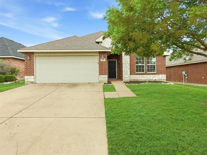 Move-in ready 3-bedroom, 2-bathroom home in Burleson with a 2-car garage and a layout built for everyday living. The inviting living room features a cozy fireplace and flows seamlessly into the spacious kitchen, which offers plenty of cabinet space and a clear view into the main living area. The primary suite includes a large vanity along with a separate tub and shower for added comfort. Secondary bedrooms provide flexibility for guests, family, or a home office. Step outside to a fenced backyard that is perfect for entertaining, relaxing, or letting pets play. Conveniently located near shopping, dining, and major roads, this home is a solid option for buyers looking for comfort and value.