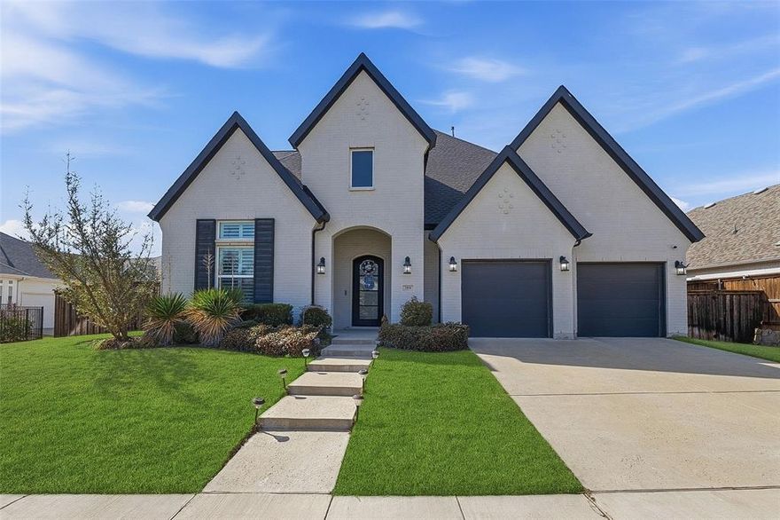 Beautiful Toll Brothers home in Walsh Ranch offering 4 bedrooms, 3.5 bathrooms, and a versatile layout designed for both everyday living and entertaining. Ideally located within walking distance to Walsh Elementary, the market, and community amenities, this home features a grand entry with soaring ceilings, a light-filled living room with dramatic 30+ foot ceilings and a fireplace, and an open-concept kitchen with an oversized island with seating for six, walk-in pantry, bar area, and formal dining. The spacious primary suite includes a sitting area, a well-appointed ensuite with dual vanities, makeup station, large walk-in closet, and an attached flex room perfect for a nursery, office, or gym. Upstairs offers two generous bedrooms, two full baths, and a large media or game room. Sliding glass doors open to a covered patio and expansive backyard with room to entertain or add a pool. Additional highlights include plantation shutters throughout and automatic shades on first-floor windows, plus access to Walsh Ranch amenities including high-speed internet, front yard maintenance, pool, parks, fitness center, sports courts, trails, dog parks, makerspace, market, and more.