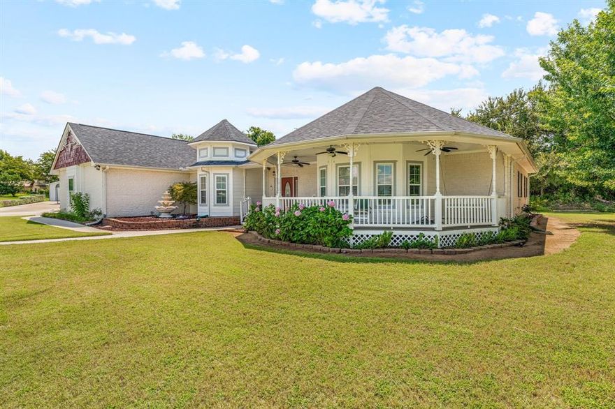Welcome to this stunning home that blends comfort, style, and function in a beautiful golf course setting. Set on a large, well-landscaped lot with mature trees including pecan and fruit trees and outdoor living spaces, this property offers a rare combination of elegance and practicality just 30 minutes from Stephenville.
Imaging swinging on the wrap around porch with the spectacular and peaceful views that surround the home. Step inside to a spacious layout featuring 4 bedrooms plus a dedicated office. The open-concept living and kitchen area is perfect for entertaining, a cozy wood burning stove, an abundance of natural light, and seamless flow to the outdoor deck. The kitchen is designed for both everyday living and hosting, with granite counters, plenty of seating space, walk in pantry that flows to the living room.
The master suite is a true retreat, complete with a luxurious en-suite bathroom, an oversized master closet, and private views of the serene backyard. Additional bedrooms provide plenty of space for family or guests with split bedroom floor plan. 
Outside, enjoy evenings on the expansive deck or take in the views of the Par Golf Course. For hobbyists or professionals, the property features a rare find—a 1,200 sq. ft. of versatile workspace with electric and ac- ideal for projects, storage, or a home business. 
With its picturesque setting, modern comfort, and exceptional amenities, this property is the perfect blend of lifestyle and convenience.
Don't miss out of your opportunity to own a peice of perfection that this home offers.