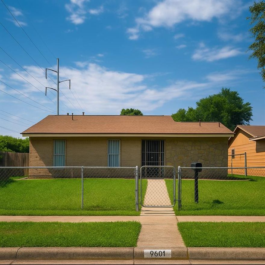 Seller highly motivated- Bring all offers!
Prestamo privado disponible con 10% enganche! llama para mas informacion
Private lending available call for more information 
Welcome to this beautifully maintained 3-bedroom, 2-bath brick home located in an established neighborhood. This home offers a spacious and functional layout, perfect for families or those looking to downsize without sacrificing comfort.

Step inside to find a cozy living area with a well-appointed kitchen with ample cabinet space, and a dining area ideal for family meals or entertaining guests. The primary suite features a private bath, while the additional two bedrooms share a full hall bath—great for kids, guests, or a home office.

Outside, enjoy a fully fenced backyard perfect for pets, play, or weekend BBQs. The attached garage provides parking and additional storage space.

Conveniently located near schools, shopping, and major highways, this move-in ready home has it all—comfort, charm, and convenience!