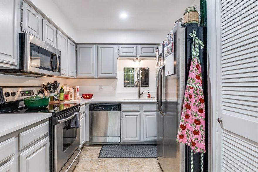 Fantastic condo opportunity in Uptown Dallas. The location is truly unbeatable, just a block from both West Village, with its array of retail and restaurants, and the Katy Trail, perfect for walking, biking, or dog walks. This charming condo features a nicely sized bedroom, bamboo floors, wood burnng fireplace and numerous upgrades, all with affordable HOA dues. The current owner made significant improvements in 2024, including replacing most of the Renewal by Andersen High-Performance Low E-4 energy-efficient windows, the water heater, bedroom carpet, and paint. Additionally, the French doors in the bedroom and the entry door have been recently replaced, along with other enhancements. This property offers a convenient lock and leave low-maintenance lifestyle. It also includes a covered parking space for the unit and convenient guest parking.