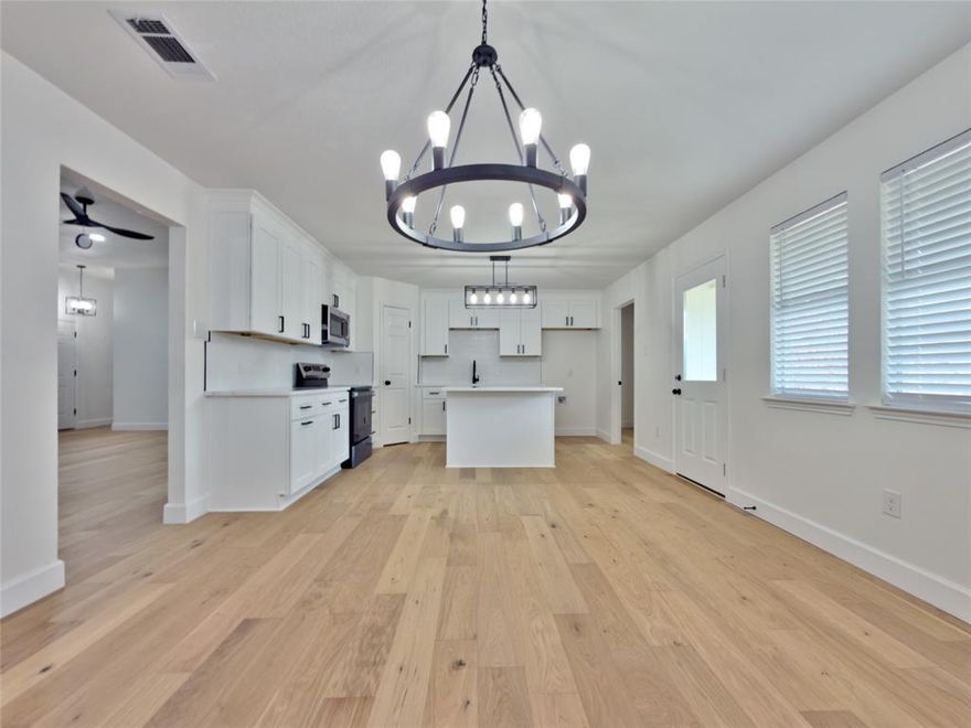 Welcome to this beautifully renovated one-story home located in highly sought-after Keller ISD! Situated on a spacious corner lot, this 4-bedroom, 2-bath residence has been thoughtfully updated with today’s most desirable finishes.
Step inside to light-filled interiors painted in a fresh alabaster white, complemented by new engineered white oak flooring. The fully remodeled kitchen features brand-new cabinetry, quartz countertops, designer backsplash, and modern lighting — perfect for everyday living and entertaining.
Both bathrooms have been completely renovated with quartz countertops and dual vanities, offering style and functionality. Modern lighting adds warmth and sophistication throughout the home.
Additional updates include a new garage door opener and numerous modern upgrades that make this home truly move-in ready.
Enjoy easy access to major roads, shopping, dining, and everything Keller has to offer.