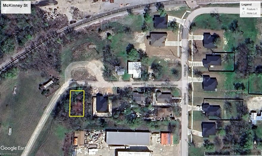 Vacant lot in a neighborhood at the end of the road. Old structure-barn on property but condition unknown.  Lot is very overgrown but would be ideal to build residential or for small commercial. Everything sold as-is. Survey is needed
