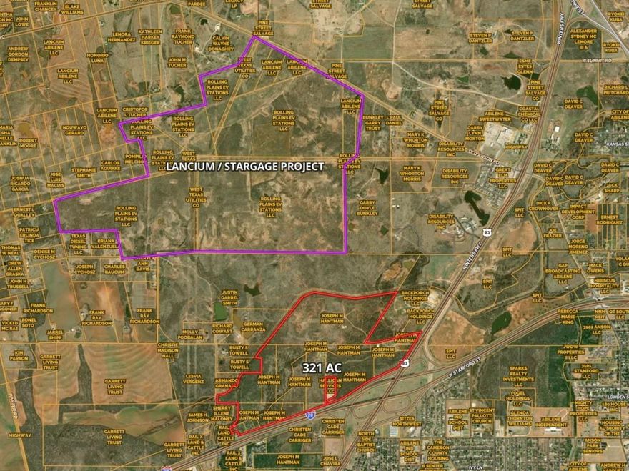 This approximately 650-acre portfolio includes 320 ac adjacent to the Stargate Lancium AI data center at the NE corner of I-20 and Hwy 277 at I-20 exit 282 with two houses zoned HC and AO, 326 acres that spans between East Lake & West Lake Rd with Neas Rd at the southern boundary, & 2 tracts at 465-509 Arnold Blvd. Portfolio is subject to change based on contracts for individual parcels.