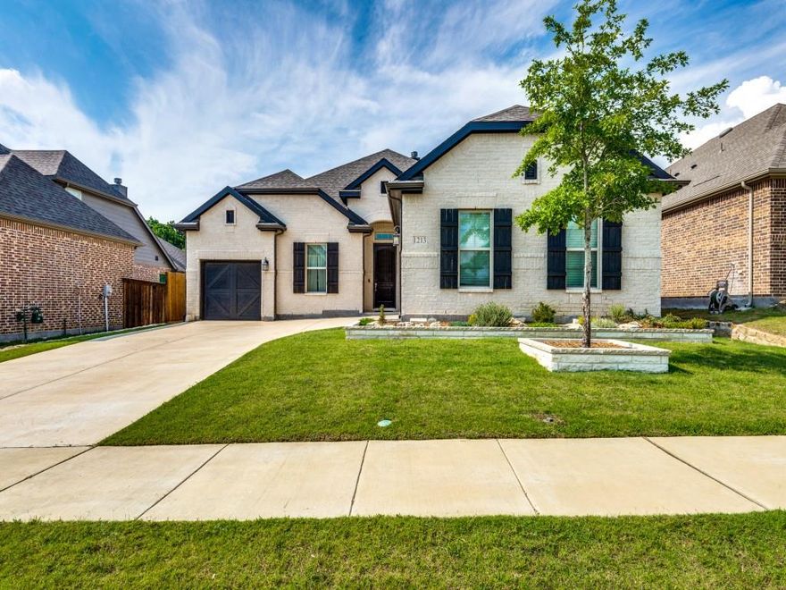 *Offer deadline*-12 pm on 7-18! This gorgeous home backs up to the greenbelt that includes walking trails with views of Lake Lewisville. The backyard has raised garden beds, a 3 bin compost system & a winding walk-through garden complete with a variety of perennial plants and trees - peach, fig, almond, pear, autumn blaze maple & shumard oak. Inside you’ll marvel at the 12 ft ceilings, quartz counters, trendy light fixtures, brushed gold cabinet pulls, designer paint colors, white oak LVP flooring & honeycomb-inspired hexagon ceramic tile chosen by the beekeeper owner! Additional upgrades-$8K water filtration system, security camera system, floor outlets, 8 ft tall doors, soft close cabinets, mudroom built-in, gas cooktop, smart appliances, gas line for outside grill, sink in utility room & 3 car garage with a mounted storage rack!
Community amenities include 3 amenity centers, fitness facilities, 4 jr olympic pools, playgrounds, ball fields, hike & bike trails & acres of greenbelts!