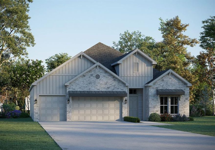 From GFO Home’s grand Presidential Series, this stunning 2,813 sf One-Story new construction home is our striking Johnson Floor Plan offering 4 Bedrooms, 3 Bathrooms, and a spacious 3-car Garage in the amenity-rich Walsh Master-Planned Community! Highlights include a Private Study or Flex Room for at-home work, a Gourmet Chef’s Kitchen featuring a large Center Island, Walk-in Pantry, Luxury Stainless-Steel Appliances, and attached Breakfast Room, and an Open Concept Family Room with soaring 12 ft Ceilings, chic 60 inch Electric Fireplace, and elegant Glass Slider Doors leading to the spacious Covered Patio and Private Backyard. You’ll also enjoy 3 additional bedrooms and 2 full guest bathrooms, as well as a luxurious Primary Suite and upgraded Spa-Inspired Primary Bathroom with a designer Free-Standing Tub, Walk-In Super Shower, and Oversized Walk-In Closet. Discover additional functionality with a laundry room and mudroom off the garage entrance. Experience high-end living with GFO Home’s Johnson floor in Fort Worth’s Premier Master-Planned Community – Walsh! Enjoy amazing on-site amenities like a community water park, splash pads, pools, Makerspace, on-site gas station, on-site community market, fitness center, parks, playgrounds, hike & bike trails, and much, much more! Plus, an incredible location near amazing local shopping, dining, and family fun- and just 20 minutes from Downtown Fort Worth & The Stockyards! Zoned to Top-Notch Aledo ISD- Ranked #1 School District in Parker County. Estimated Completion August.