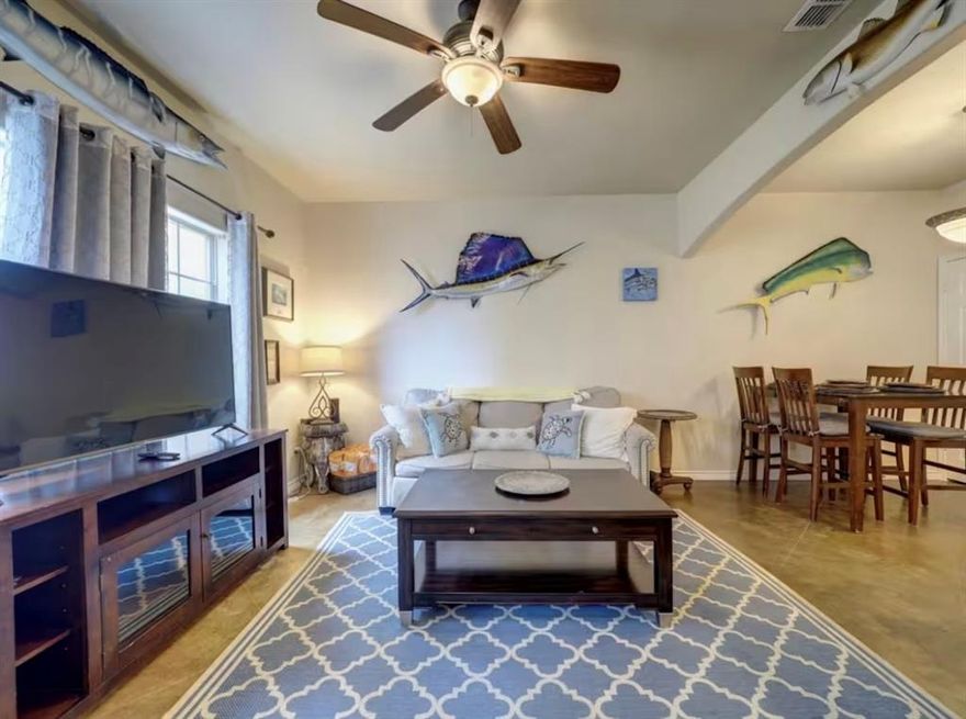 TURNKEY FULLY FURNISHED COASTAL INVESTMENT OPPORTUNITY. This Corpus Christi condo delivers strong short-term rental potential and is ideally positioned for DFW Investors looking to expand into the Gulf Coast market. A 3 bed 2 and half bath condo just minutes from the shoreline. The well-kept interior lets you move right in and start relaxing. The open layout offers a bright and welcoming feel. All bedrooms are comfortably sized, giving everyone their own space. Step outside to the community pool after a day in the sand and surf. Whether you're looking for a weekend getaway, income producing short term rental or an investment opportunity, this condo delivers. Proximity to the water, dining and local attractions boost occupancy and maximize returns.