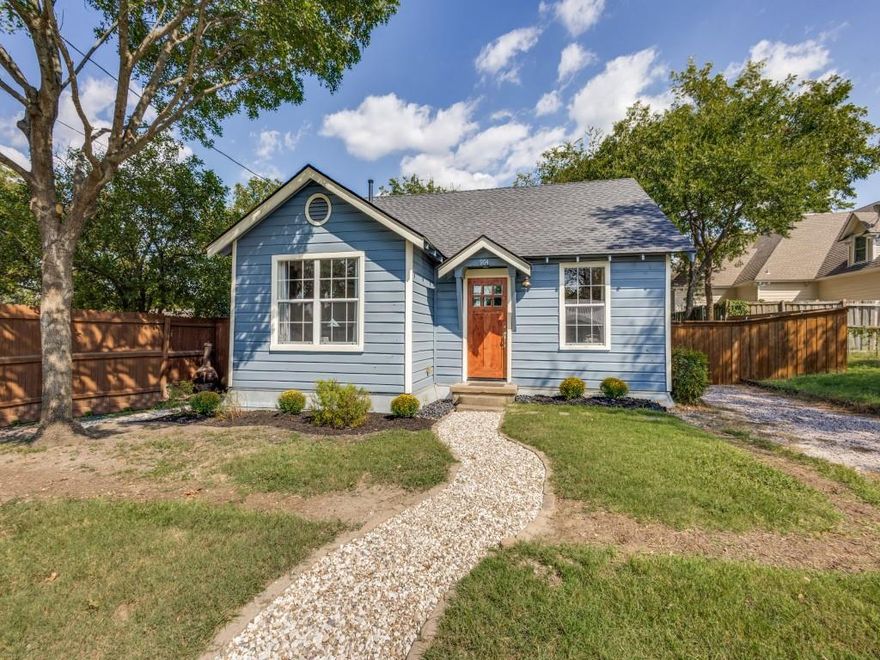 Back on Market through no fault of seller.  Charming 1940's Cottage Near Downtown McKinney! Step into timeless character with this beautifully maintained 2-bedroom, 1-bath home, perfectly blending vintage charm and modern comfort. Located on one of the most quiet and peaceful streets in the neighborhood, the house's original wood floors and ceiling mirror the block's warmth and coziness. The kitchen boast a gas cooktop and the bathroom features a classic clawfoot tub along with a separate stand-up shower.  A double swing gate provides access to the large backyard. Located just minutes from the heart of downtown McKinney, you'll love the easy access to local shops, dining, and community events, all while enjoying the charm of a well-established neighborhood. Don't miss your chance to own a piece of history in one of McKinney's most desirable locations!