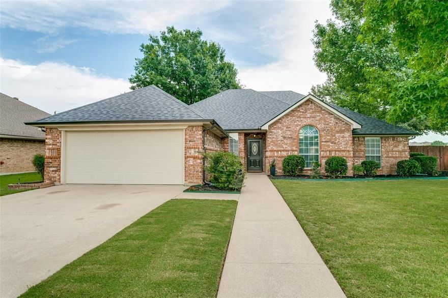 MULTIPLE OFFERS RECEIVED. BEST AND FINAL DUE 6-12-23 BY NOON. This is the one you have been waiting for!!! Fabulous one owner home with new roof, gutters, light fixtures and updated bathrooms. Freshly painted inside with neutral colors and hardware. Upon entry, on the left is a dining room, which is currently used as an office.The split bedroom arrangement is ideal for most buyers, by offering privacy to homeowners and guests. The large inviting kitchen is open to both living areas and features a pantry, lots of counter-space, and a breakfast bar. Both living areas share a double-sided fireplace, which adds a sense of coziness to both rooms. The living areas overlook the large lush backyard with a covered patio. This property is located in the preferred BISD feeder pattern of W.A.Porter ES, Smithfield MS, and Birdville HS. Lastly, LOCATION, LOCATION, LOCATION, easy access to highways 820, 121,114, and TexRail Train Station, so you can effectively commute to anywhere in the metroplex.