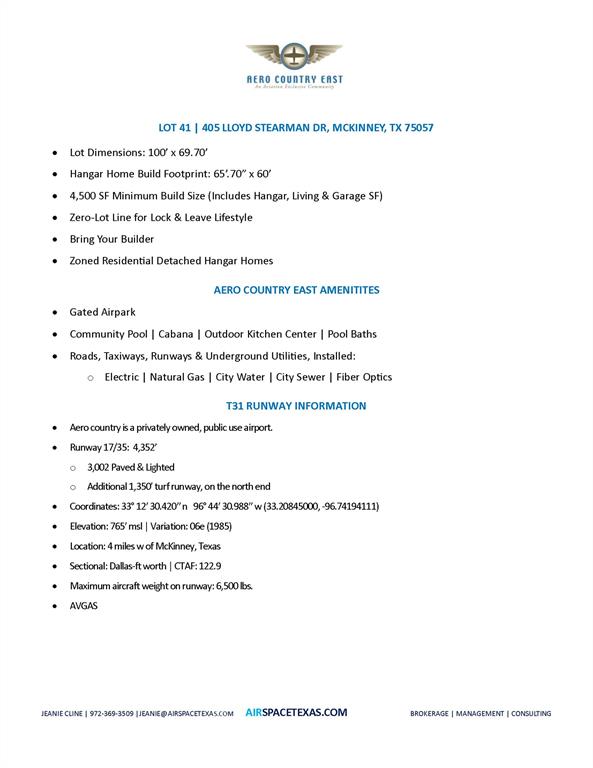 Aero Country East Add - Land