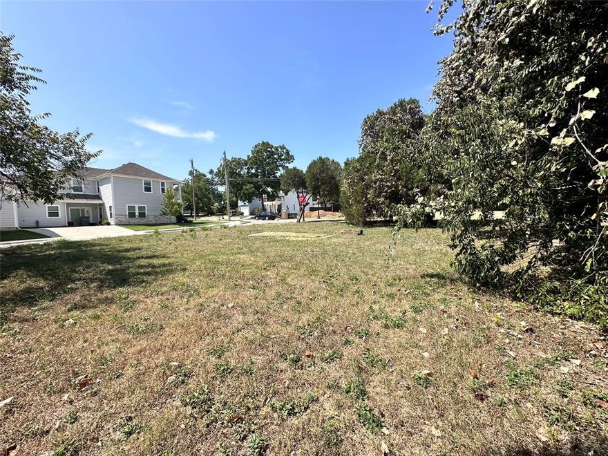 LOCATION LOCATION LOCATION!! Here is your opportunity to build your new home in Bottom District community.  This beautiful large corner double lot is waiting for your creativity.  Be among the numerous new construction houses surrounded by large trees and manicured lawns.  Lot 12 & lot 13 are both 35 x 100 in dimension, offering you to build one large house or a duplex.  Live in one and rent the other.  Don’t miss the beautiful views of downtown Dallas. The property is within minutes of downtown Dallas, Bishop Arts and all major highways.  Take a drive and survey the land.  You can’t miss this deal. Water meter and lines existing.